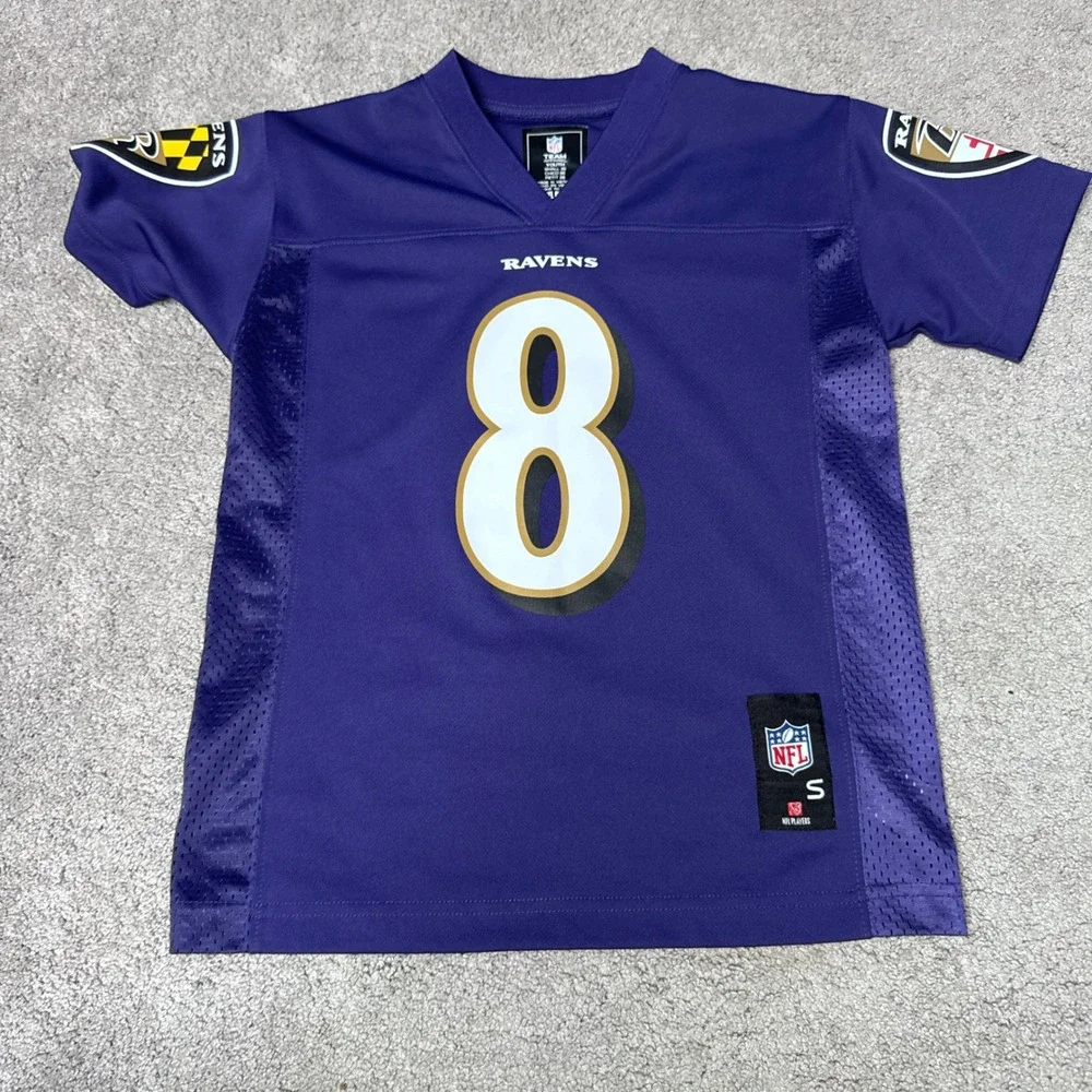 NFL Lamar Jackson Baltimore Ravens Youth Small 8 Football Jersey Purple